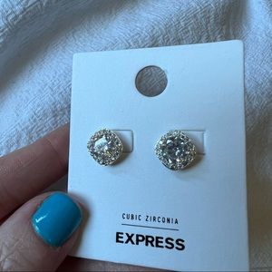 Express cubic zirconia stud earrings